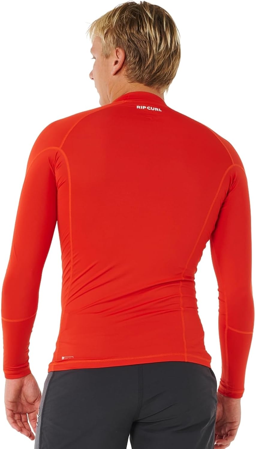 Rip Curl Herren Waves UPF 50 Performance Long Sleeve Rashguard Rash-Guard-Shirt M Rot, M Rot