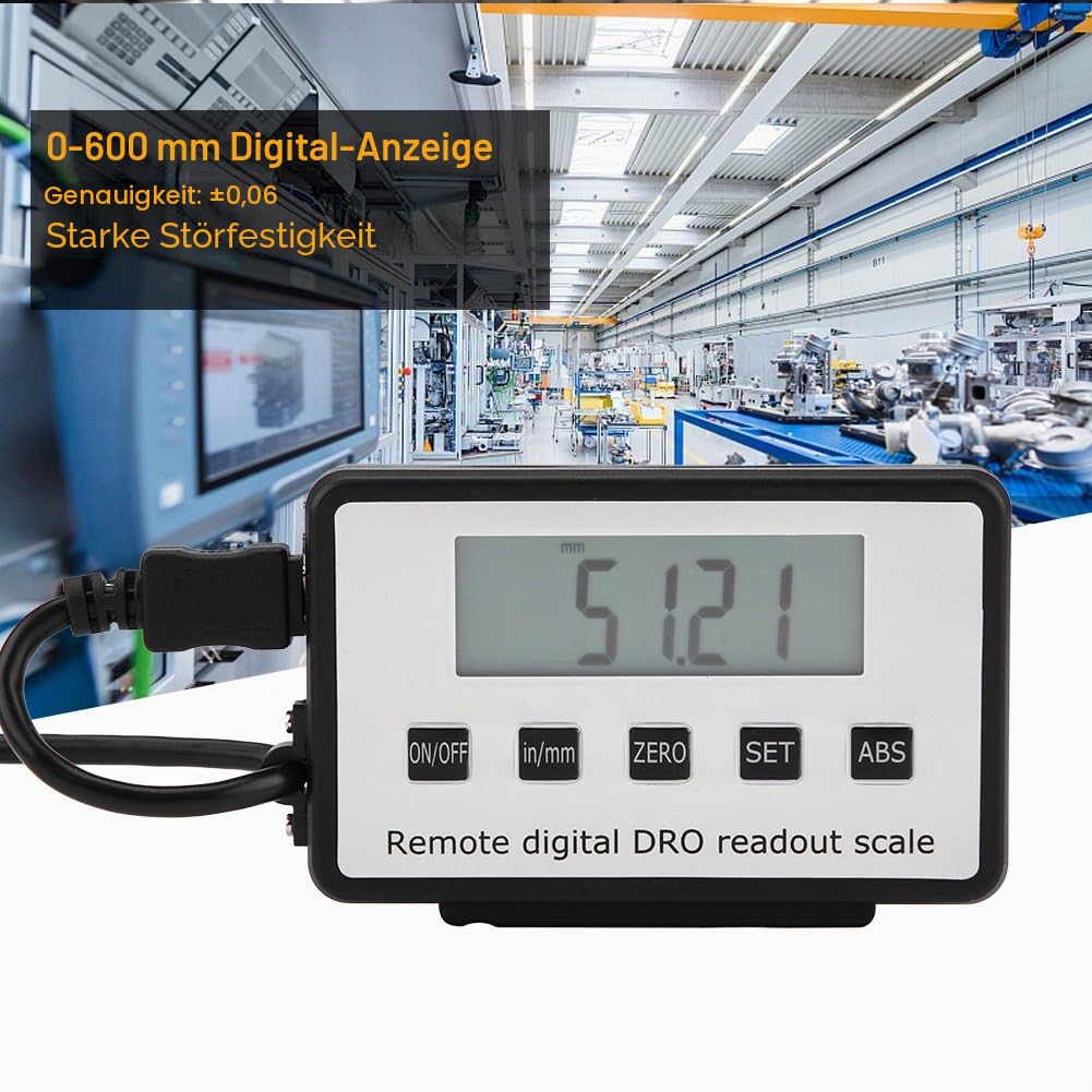 Digitales Ableseset, ± 0,06 mm 0-600 mm Digital Readout Linear Scale Präzises LCD-Ableseset mit line