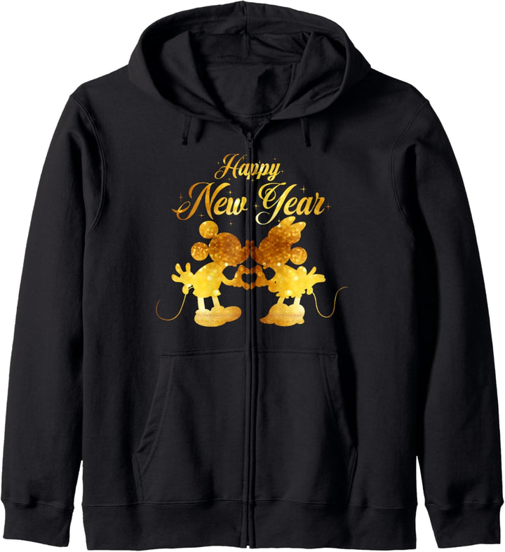 Disney New Year's Mickey & Minnie Happy New Year Silhouette Kapuzenjacke