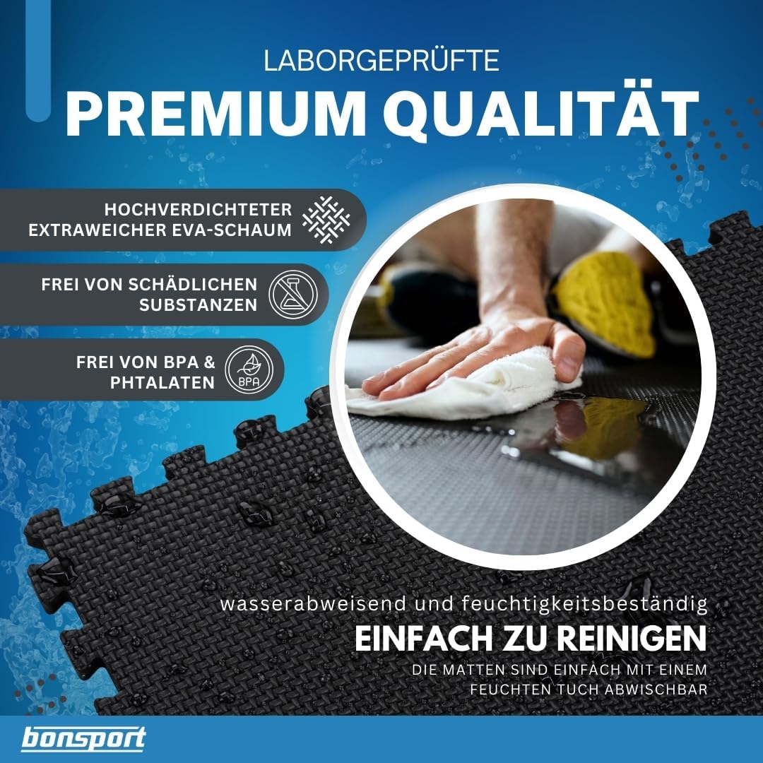 bonsport Pool Unterlegmatte Poolmatte 12 Stück - Bodenschutz Matte für den Pool/Planschbecken - Bode