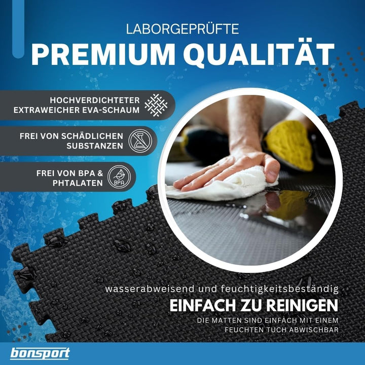 bonsport Pool Unterlegmatte Poolmatte 12 Stück - Bodenschutz Matte für den Pool/Planschbecken - Bode