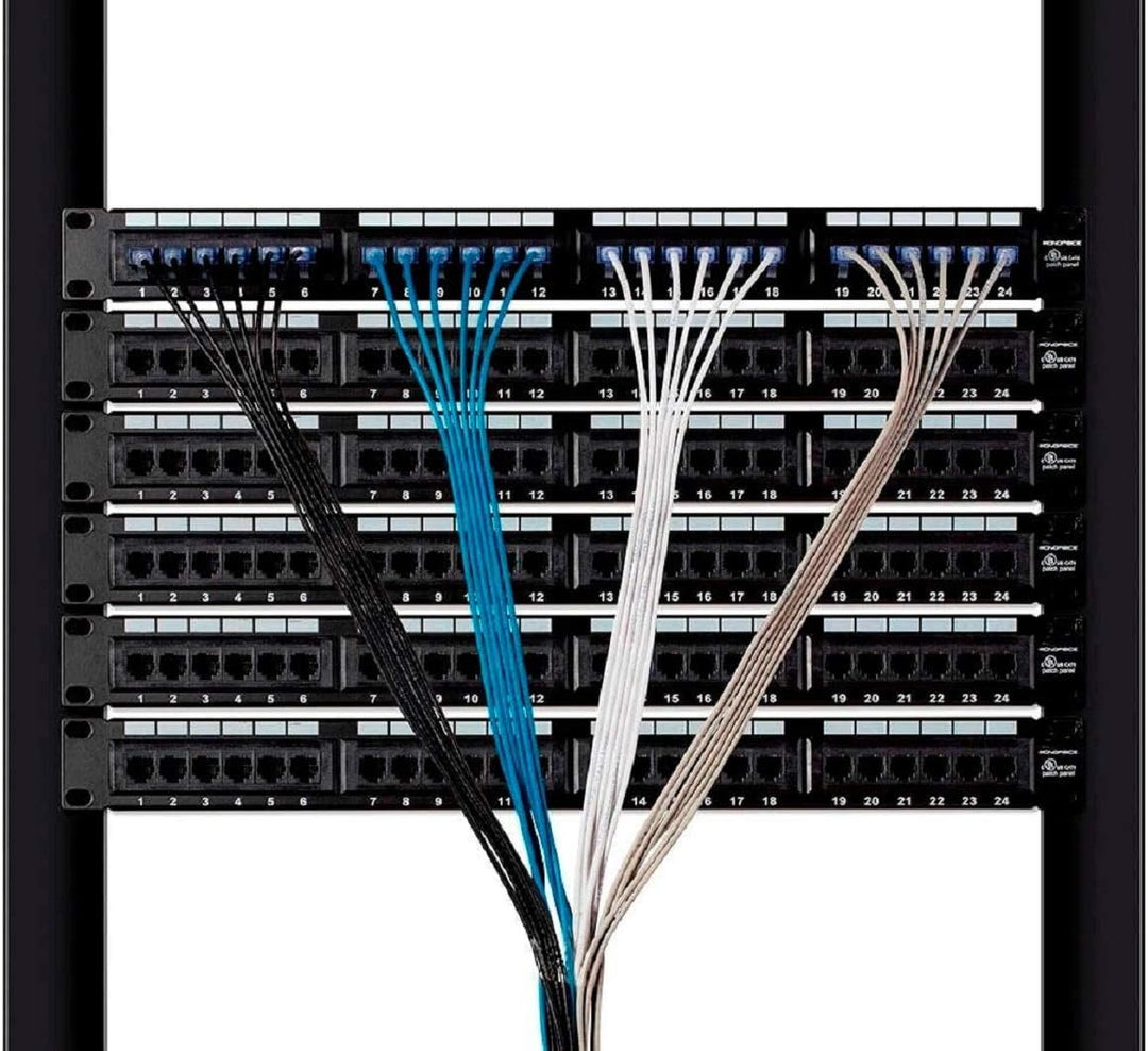 Monoprice Cat6A Ethernet-Netzwerk-Patchkabel, 15 m, Blau, 10 Stück, 10 G – SlimRun Serie 10 Stück 50
