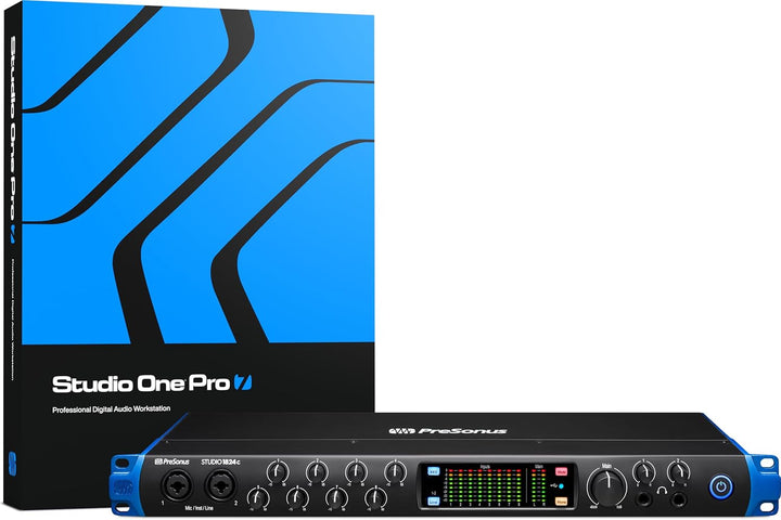 PreSonus Studio 1824c, 18 Eingänge/20 Ausgänge, 192 kHz, USB-C Audio Interface mit Software-Bundle i