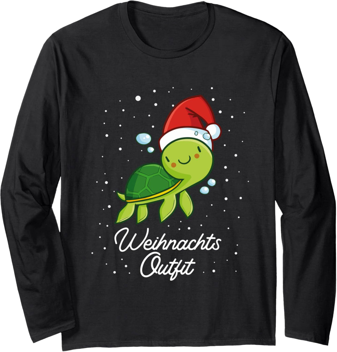 Weihnachtsoutfit Weihnachten Schildkröte Schildkröten Langarmshirt