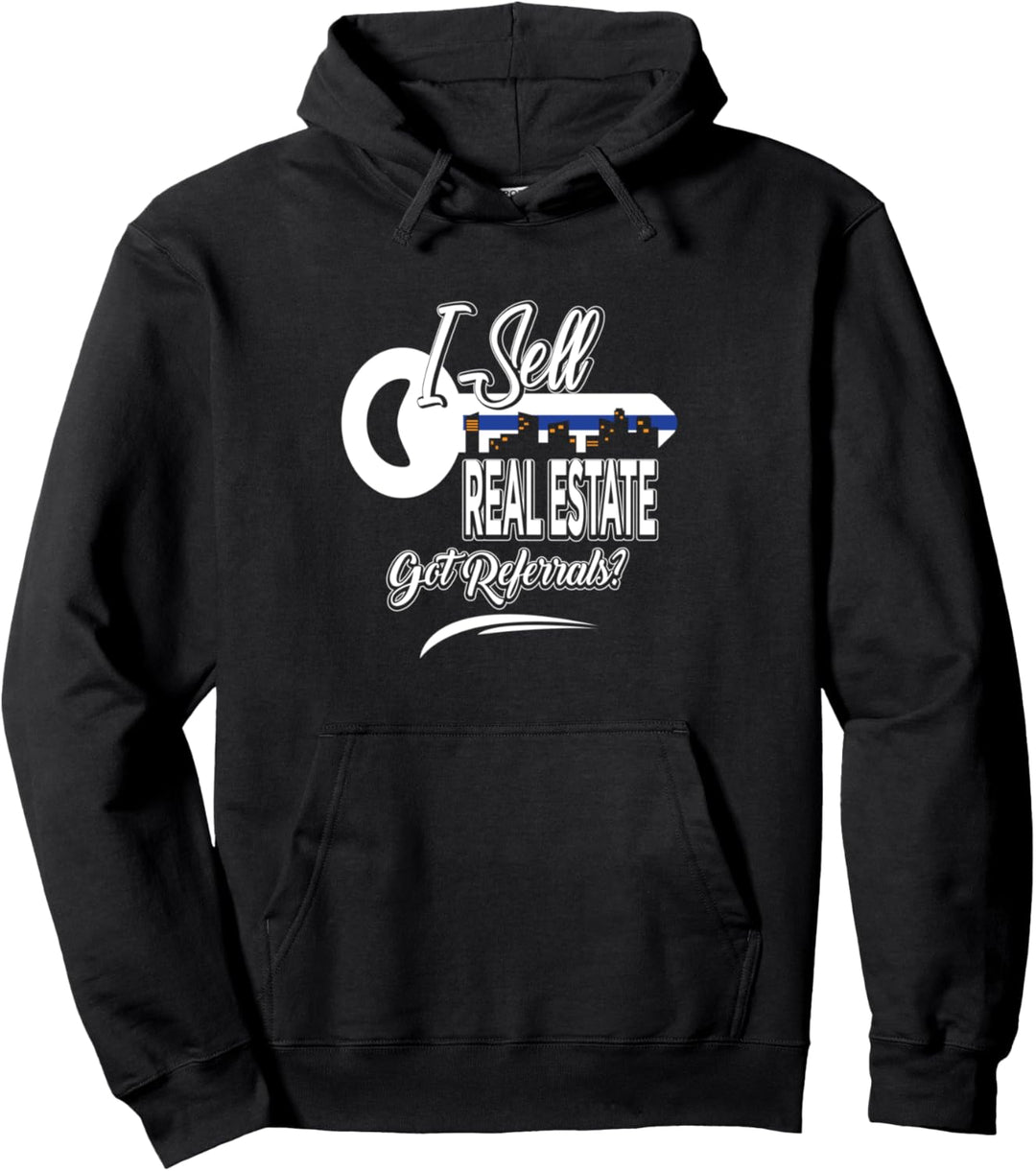 Ich verkaufe Immobilien Bekam Empfehlungen? Lustige Makler Pullover Hoodie