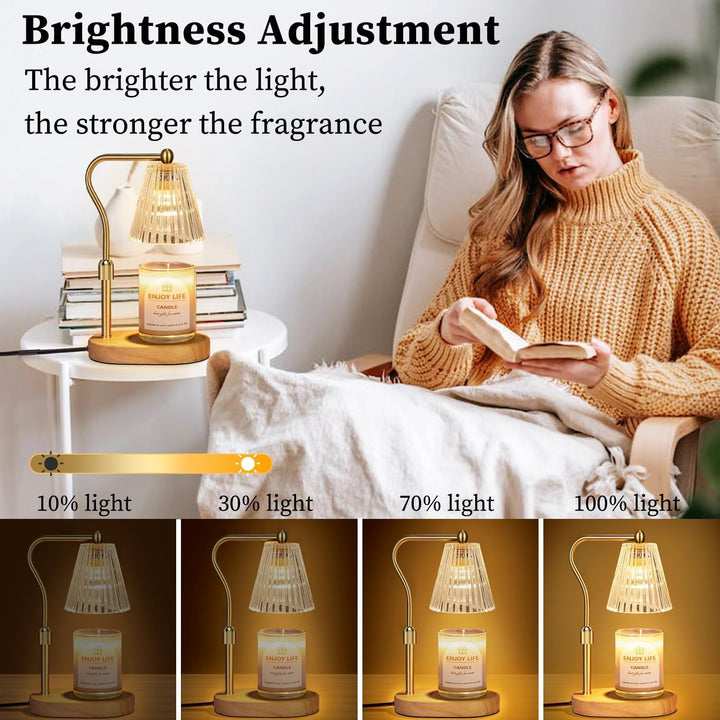 Kerzenwärmer Lampe, Candle Warmer mit Timer und Dimmer, Elektrischer Candle Warmer Lamp, Vintage Ker