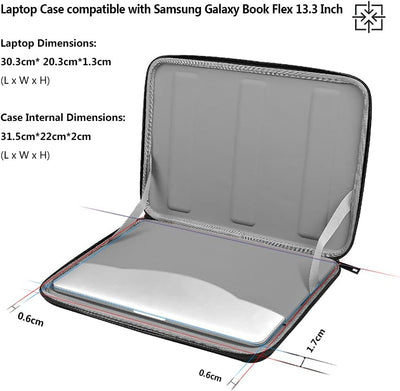 Smatree 13 Zoll Laptop-Hülle, nur Kompatibel mit Samsung Galaxy Book2 Pro 360 13,3 Zoll/Book Flex Fl
