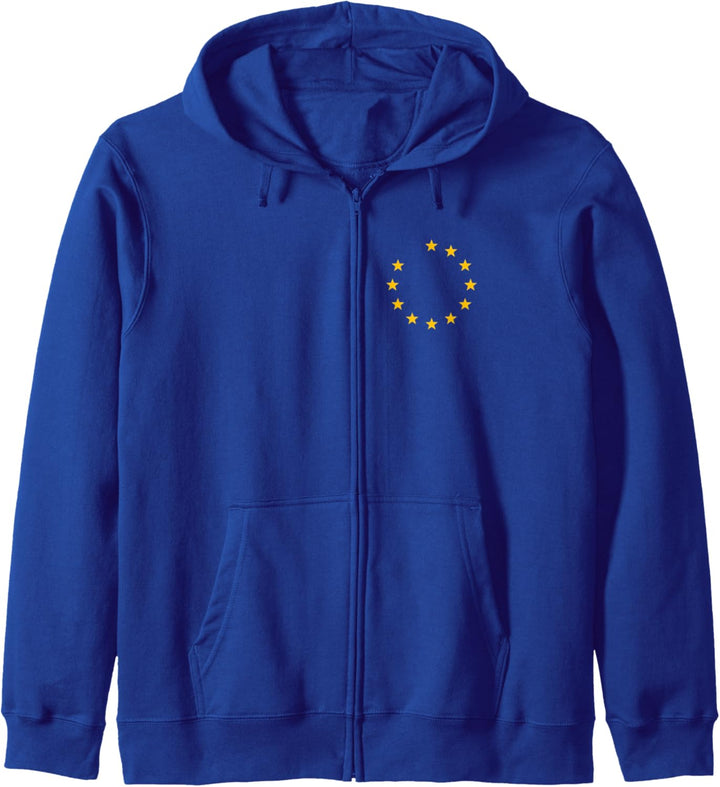 Europa Fahne Symbol EU Sterne Europäische Union Logo Kranz Kapuzenjacke