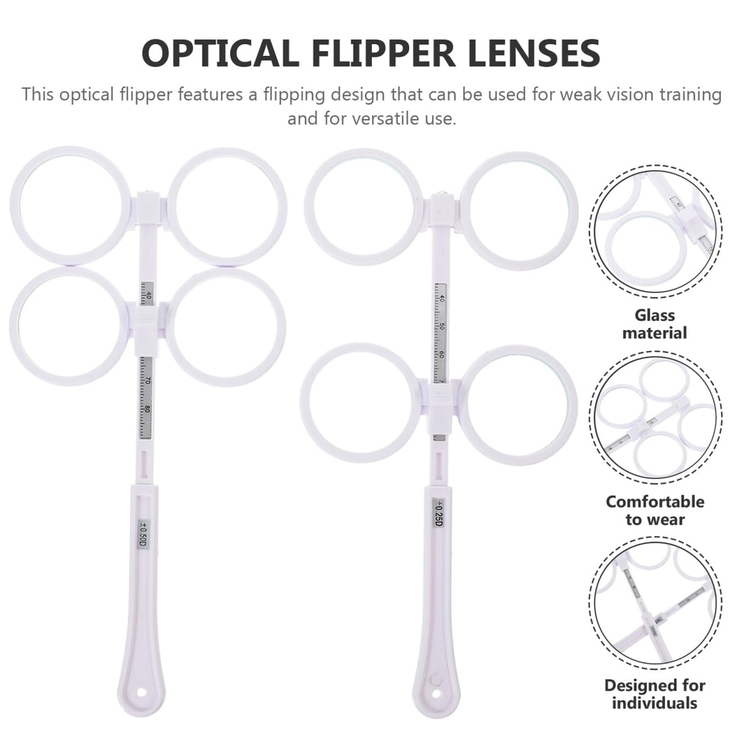 iplusmile 2 Stück Brillenausrüstung Zubehör Flipper Optometrie Optischer Testflipper Optometrieausrü