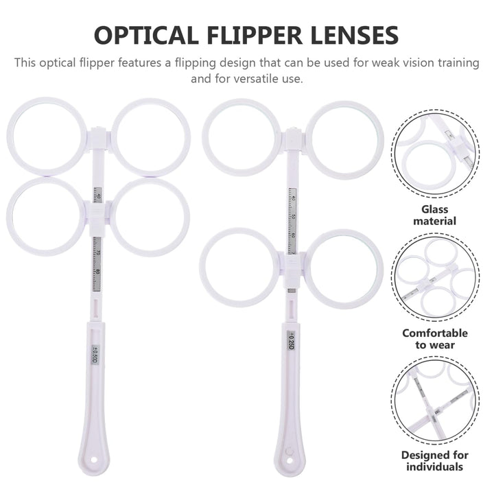 iplusmile 2 Stück Brillenausrüstung Zubehör Flipper Optometrie Optischer Testflipper Optometrieausrü