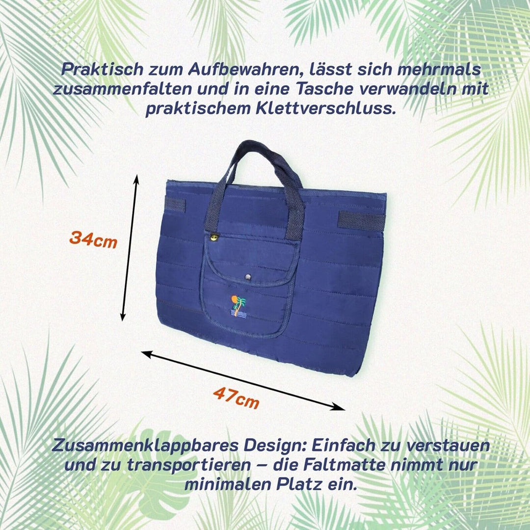 P-Beauty - 2in1 Strandtasche, Stranddecke Set, wasserdicht & faltbar mit Tragegriff, thermoisolierte