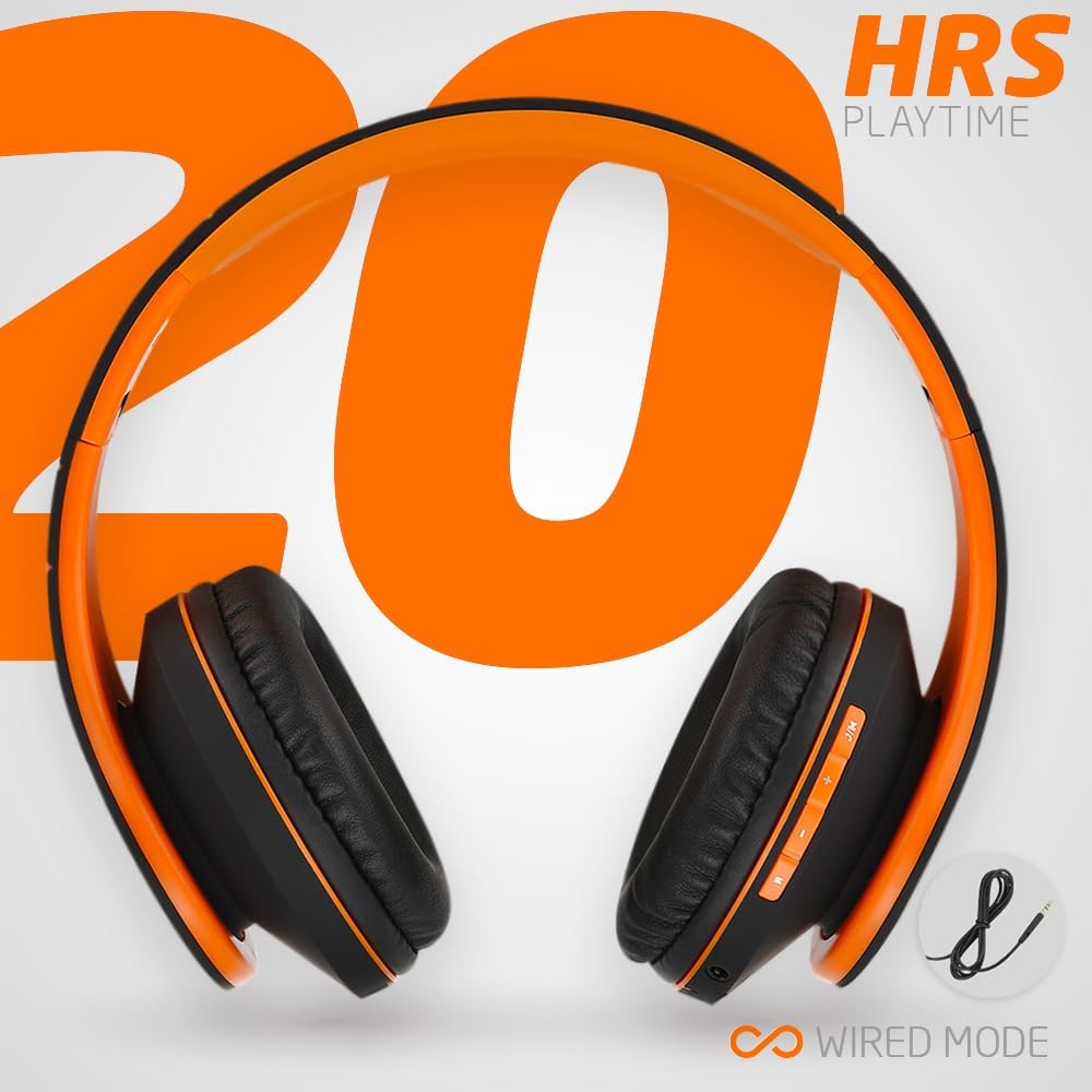 PowerLocus Bluetooth Over-Ear Kopfhörer, Kabellos Stereo Faltbare Kopfhörer Kabellose und Kabel-Kopf