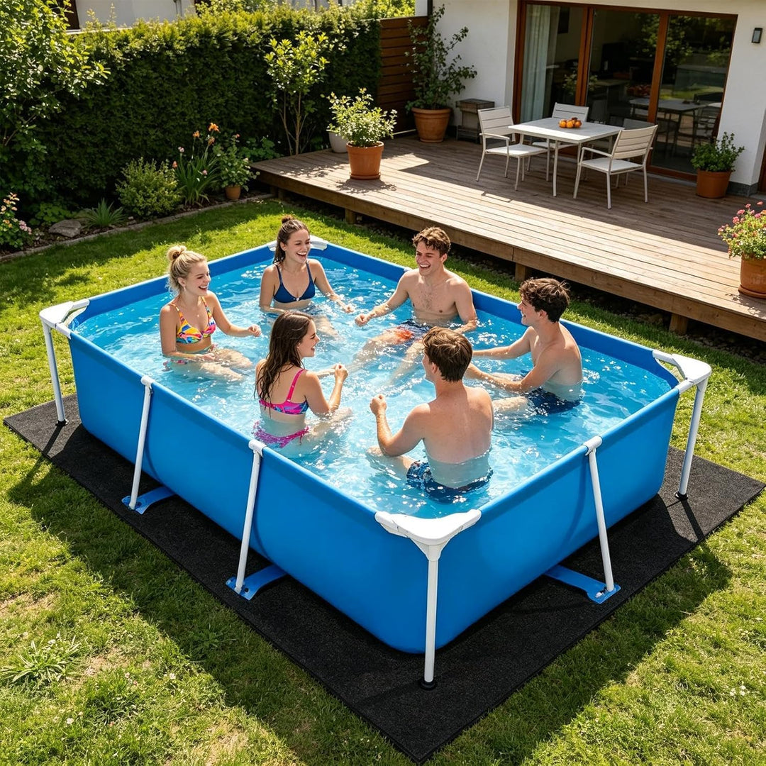 Poolfolie – verdickter quadratischer robuster Durchstichschutz | Pool-Bodenmatte für Resort, Hotel,