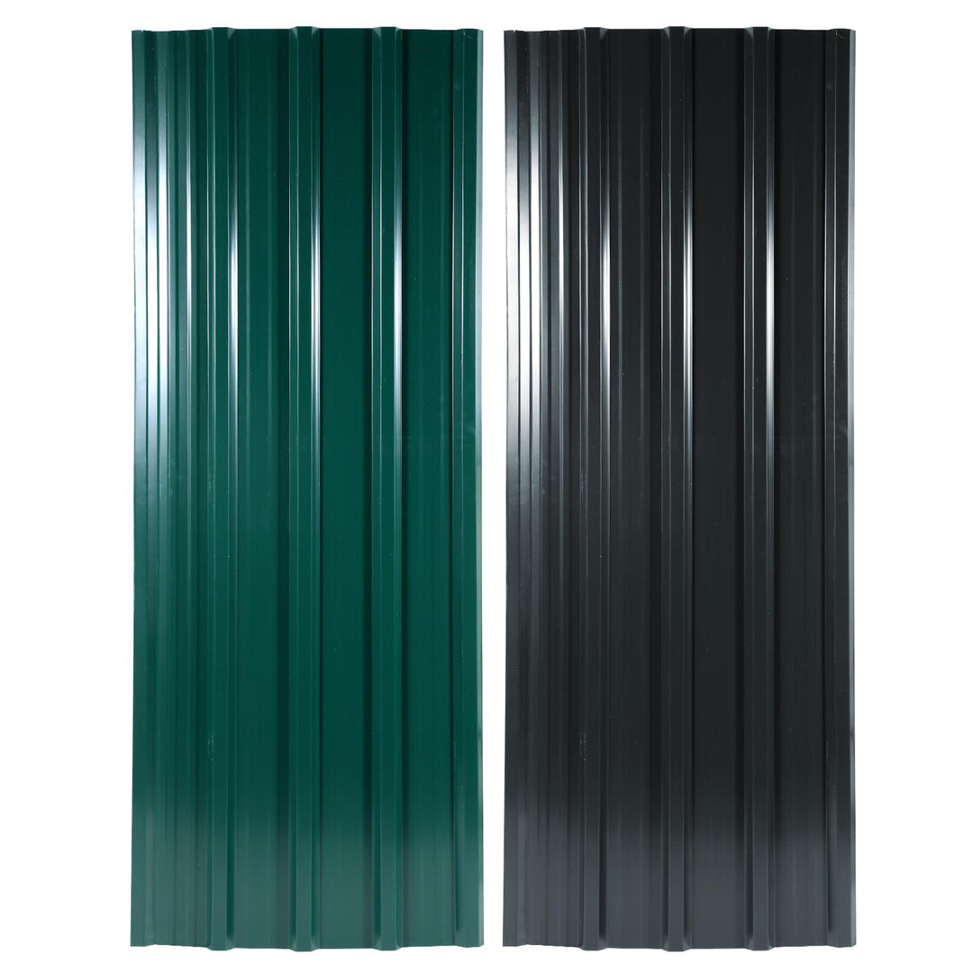 Fiqops Trapezblech Profilblech 24 Stück, Trapezblech 129cm x 46cm ca. 7 m², Wellblechplatten für Dac