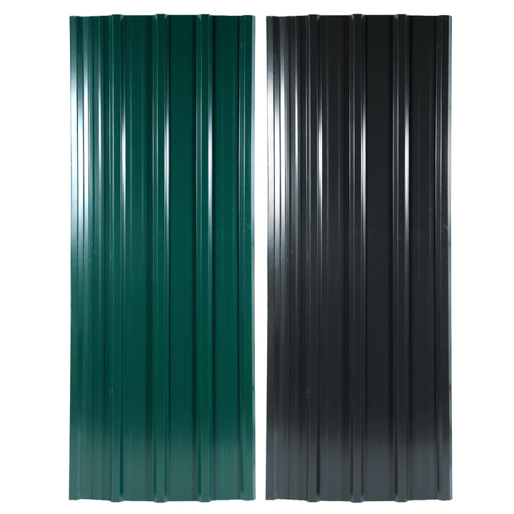 Fiqops Trapezblech Profilblech 24 Stück, Trapezblech 129cm x 46cm ca. 7 m², Wellblechplatten für Dac