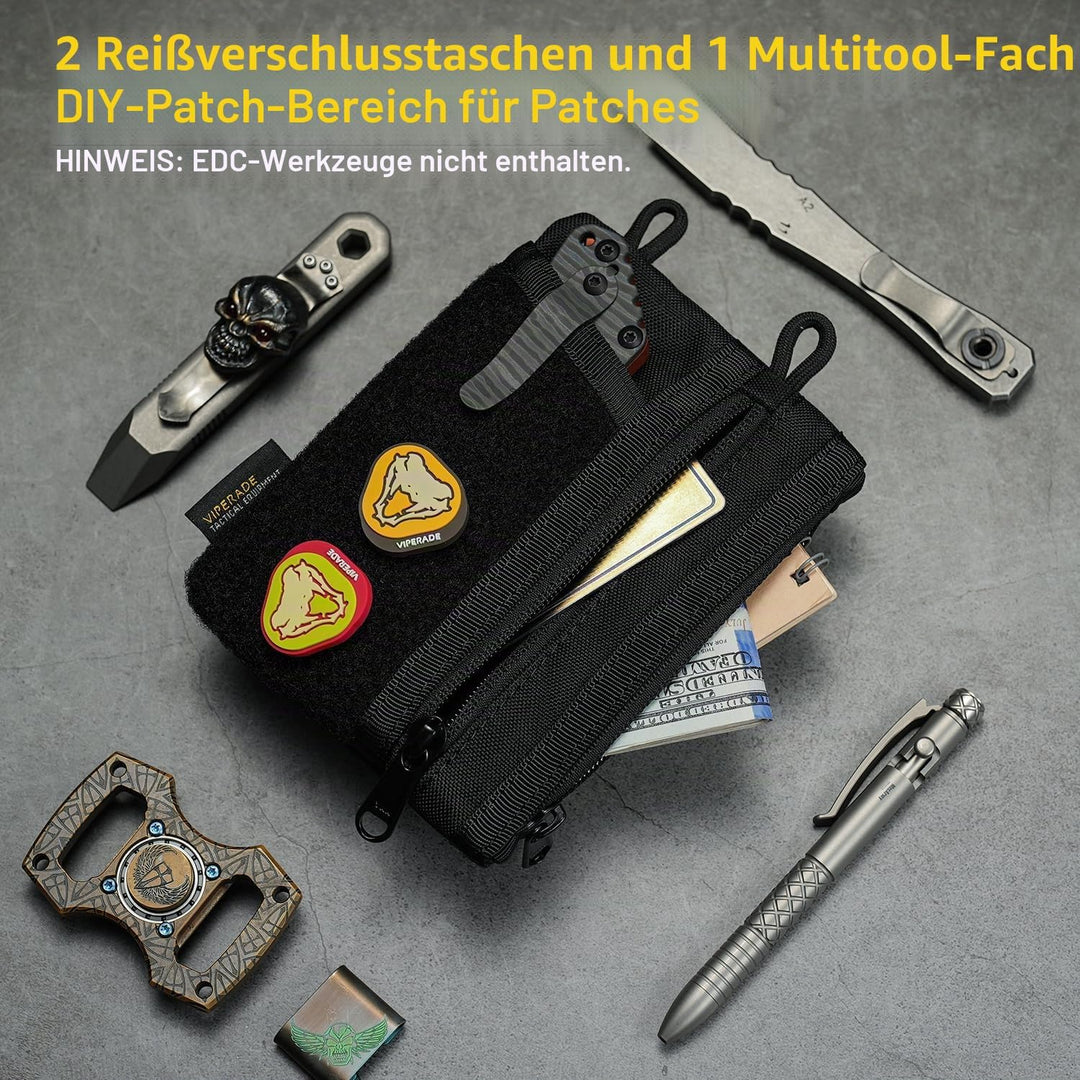 VIPERADE VE16 EDC Pouch Klein EDC Organizer Werkzeugtasche mit 7 Taschen,EDC Organizer Tasche für He