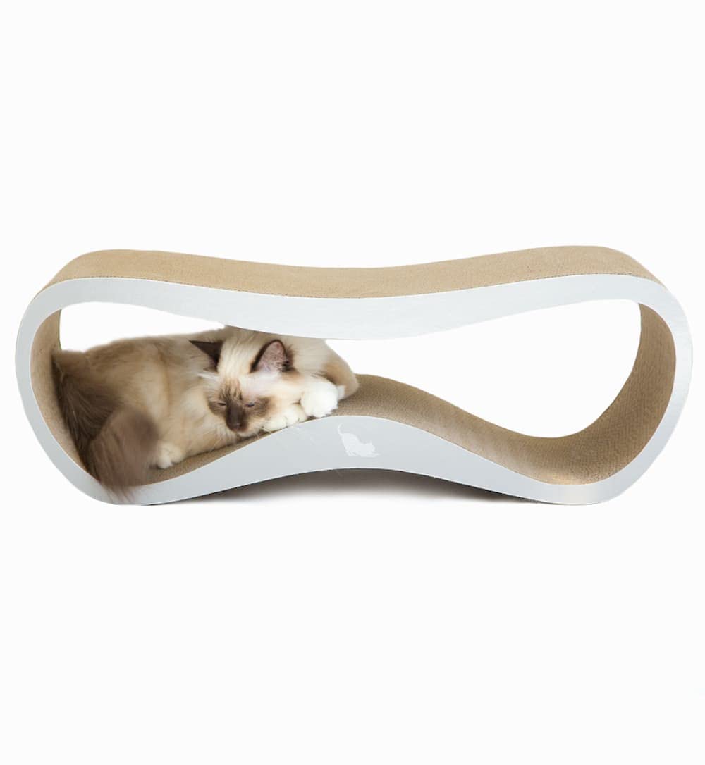 myKotty Design Kratzbank LUI – für natürliche Kratzbedürfnisse &amp; Möbelschutz – Wellpappe Kratzbrett