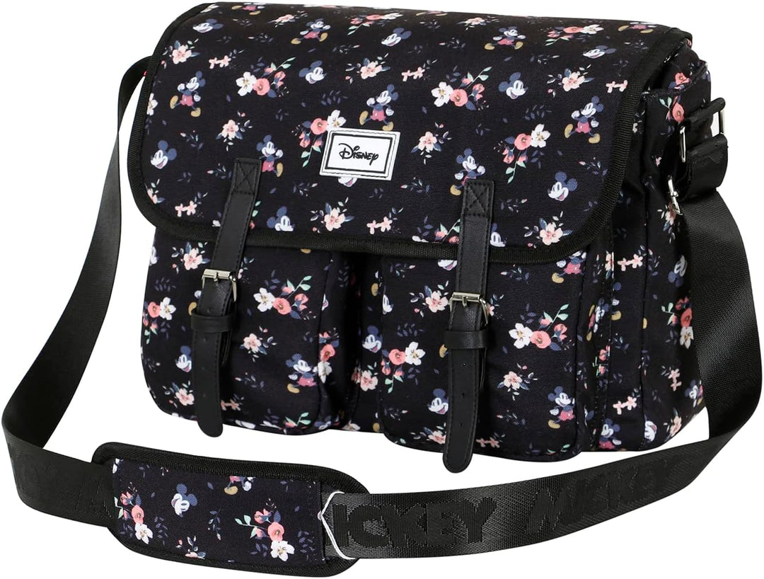 Micky Maus Nature-Grosse Satchel Schultertasche, Schwarz Grosse Satchel Schultertasche Nature, Gross