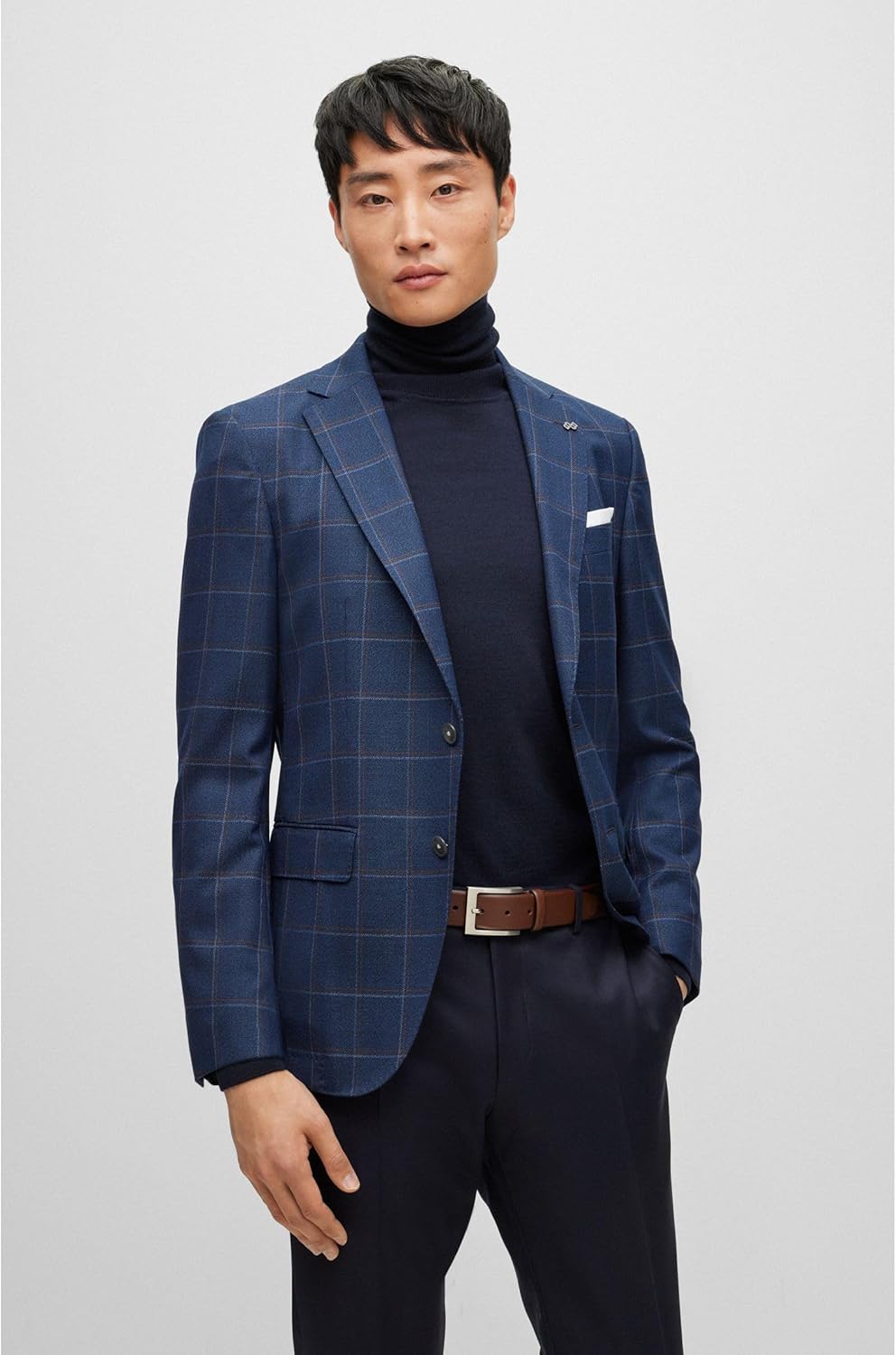 BOSS Herren Barnabie Gürtel aus Nappaleder mit Dornschliesse 95 New - Medium Brown217, 95 New - Medi