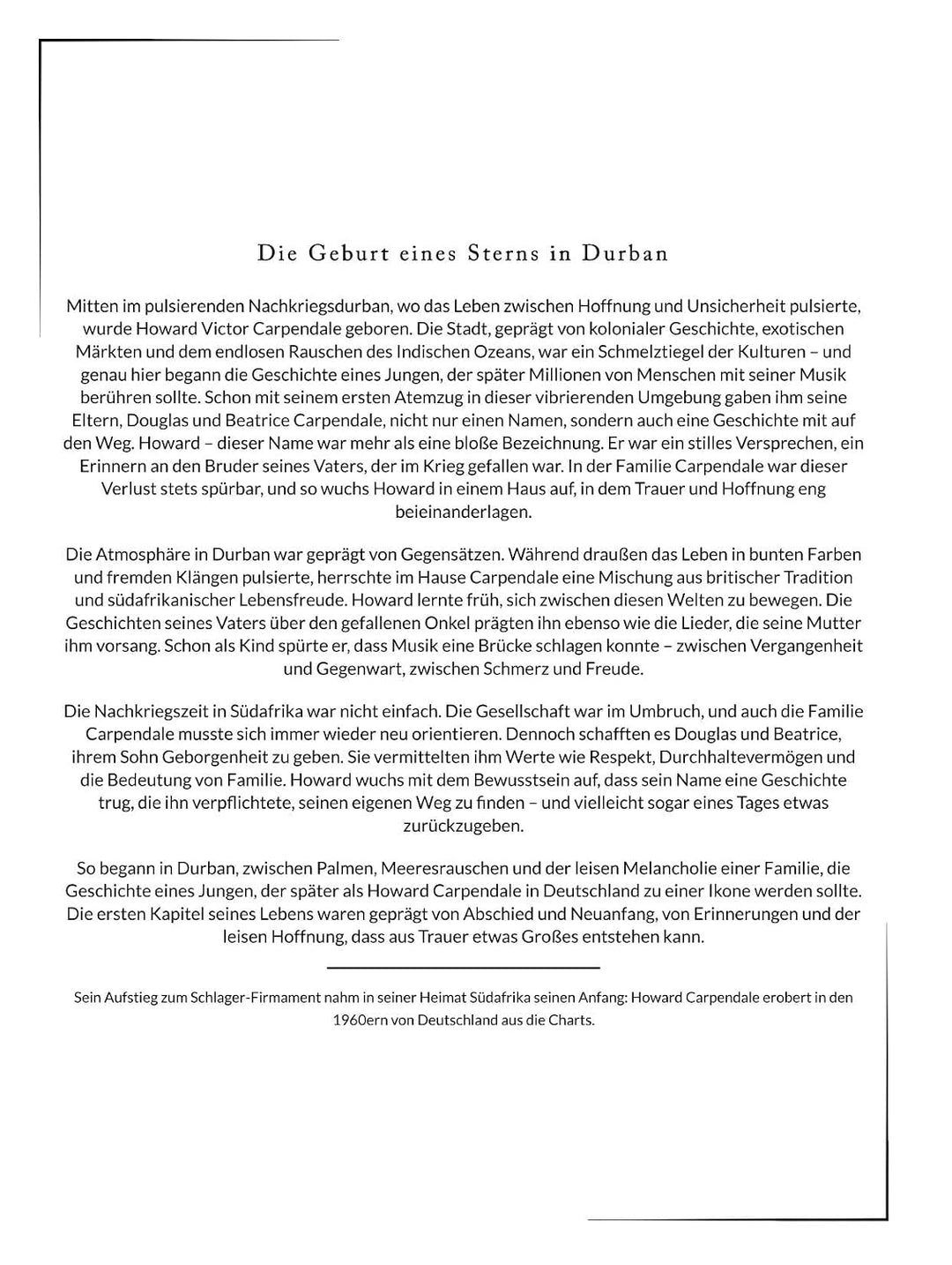 Die Biografie über Howard Carpendale: Der Gentleman, der blieb. Komplett in Farbe, Taschenbuch