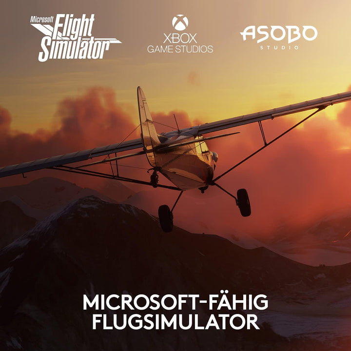 Logitech G Saitek Pro Flight Yoke System, Steuerhorn und Schubregler für Flug Simulatoren, Throttle