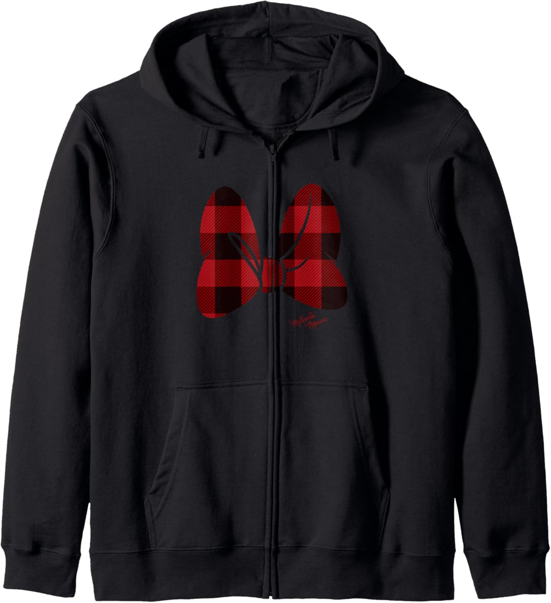 Disney Minnie Mouse Large Red Plaid Bow Kapuzenjacke