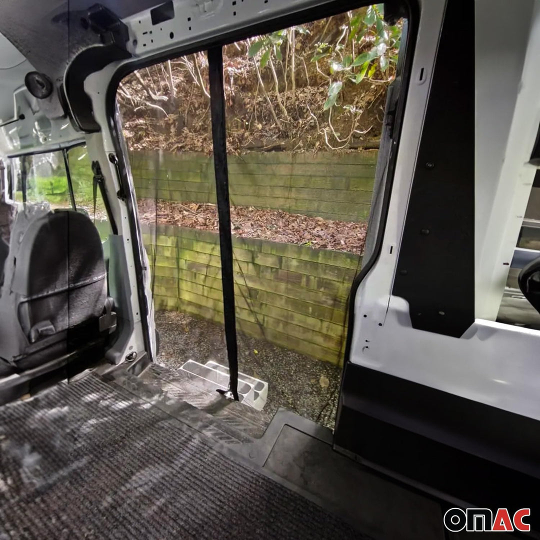 OMAC Moskitonetz Magnetisch Seitentür kompatibel mit Peugeot Expert Traveller 2017-2024 Schwarz / Mo