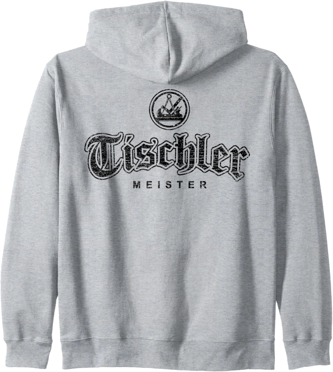 Zunftzeichen Tischler Meister in alt-gotischer Schrift Kapuzenjacke