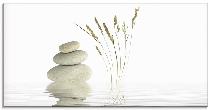 ARTland Glasbilder Wandbild Glas Bild einteilig 100x50 cm Querformat Asien Wellness Entspannung Spa