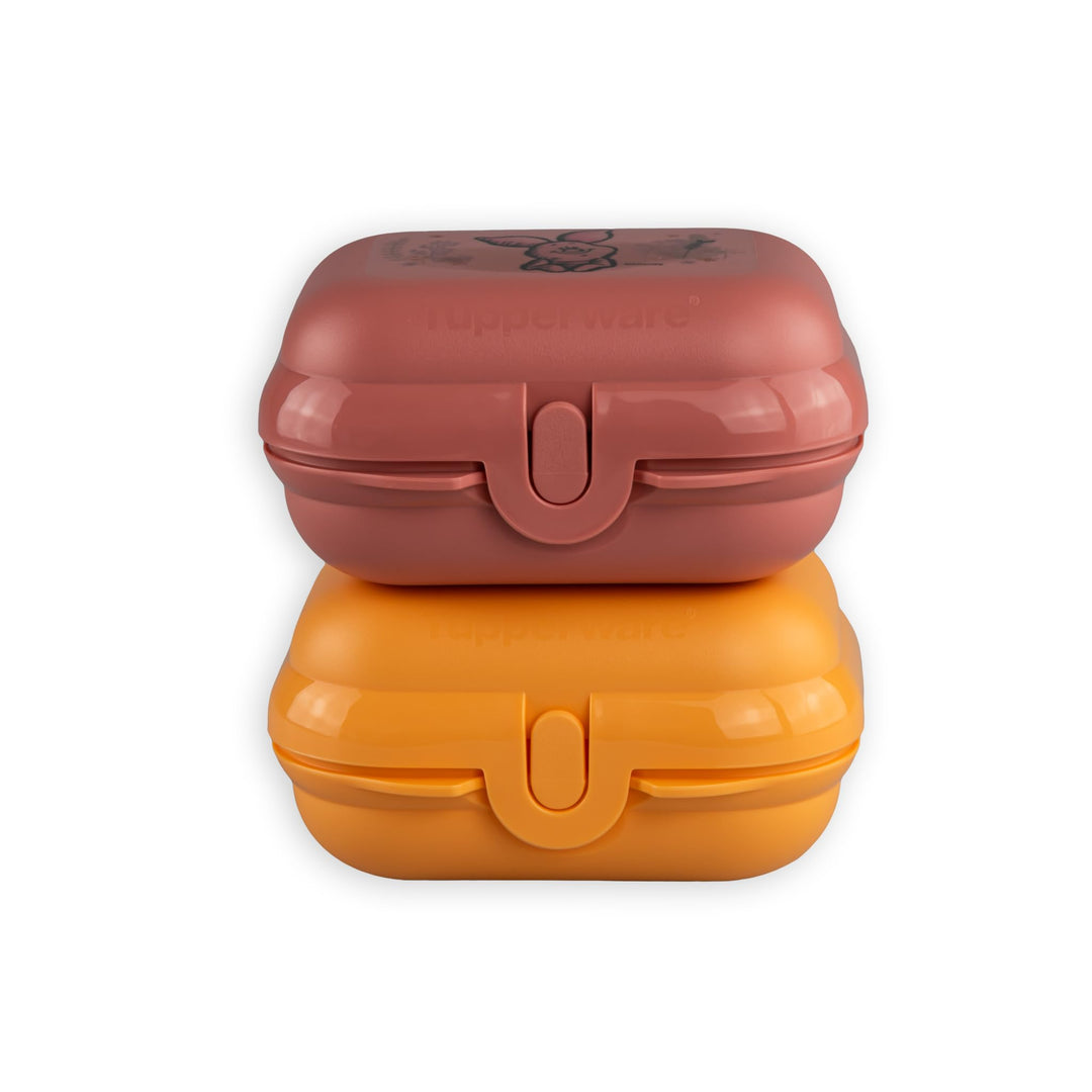 Tupperware (2 To Go Mini-Twin Grösse 1 Winnie Pooh Rosa Ferkel + Orange Tigger (inkl. Orangenschäler