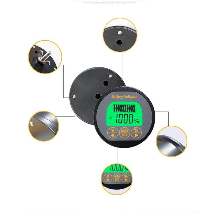 AiLi Batteriemonitor Tester Voltmeter Amperemeter 8-120V 0-350A 999Ah für Auto Auto Motorboot Wohnwa