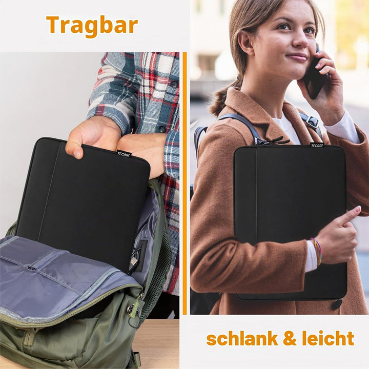 TECOOL 13,3 Zoll Laptop Hülle Tasche für MacBook Air/Pro 13 M1 M2 M3 2024-2010, MacBook Pro 14 M4 M3