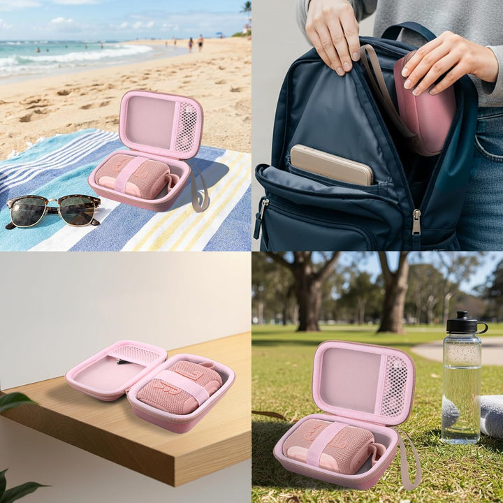 co2CREA Hart Reise Schutz Hülle Etui Tasche für JBL GO 5 /GO 4 /GO 3 tragbarer Bluetooth Lautspreche