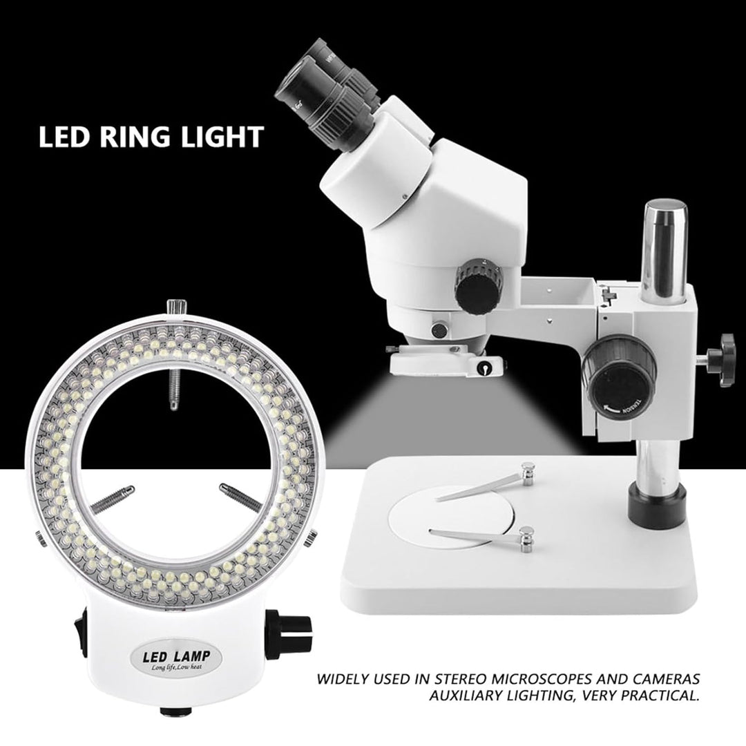 LED-Ringlichtlampe, 144 LED-Perlen, Beleuchtung, Einstellbare Helligkeit, Mikroskop-Lichtquellen, Ri