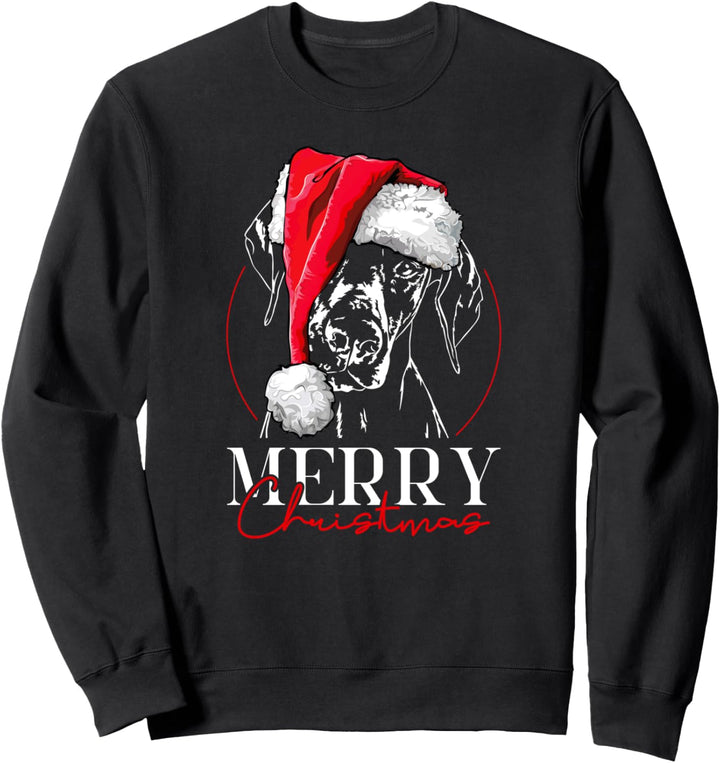 Lustiger Santa Dobermann Merry Christmas Weihnachten Hunde Sweatshirt