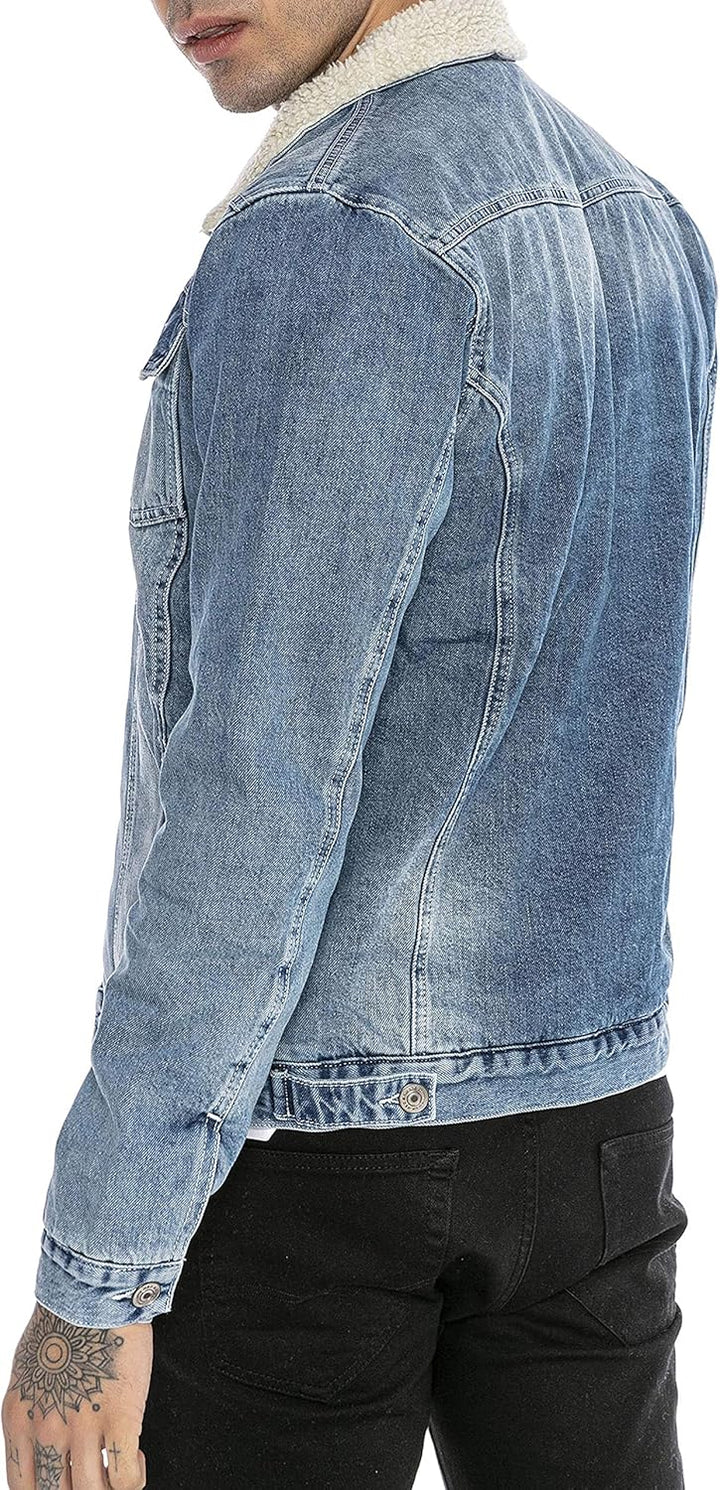 Redbridge Jeansjacke für Herren Jacke Denim Gefüttert Winter Herbst Übergangszeit, Blau