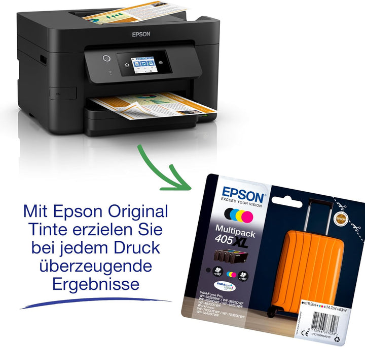 Epson Workforce PRO WF-3820DWF A4 Farbtintenstrahl-Multifunktionsgerät WF-3820 Ohne zusätzliche Tint