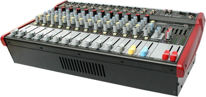 E-Lektron ST-122P Live Power-Mixer 12-Kanal + Stereo MP3/Bluetooth-Kanal Bluetooth Mischpult inkl. 2