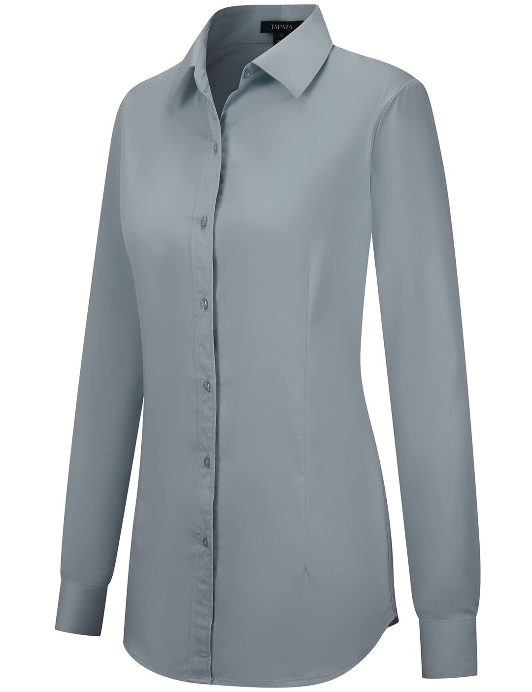 Tapata Damen Button Down Shirts Klassisch Fit Lange Ärmel Blusen Stretch Tops für Arbeit Business Ca
