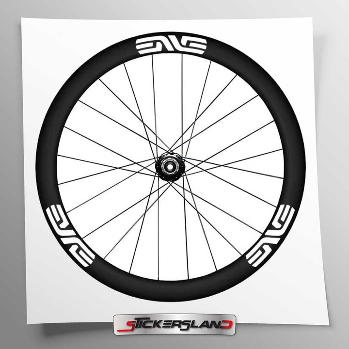 Aufkleber-Set für Fahrrad SES kompatibel mit 45 mm weissen glänzenden Vinyl-Reifen | Dekoratives was