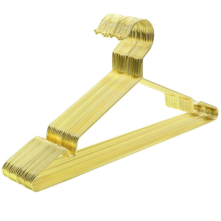 SONGMICS Kleiderbügel aus Metall, 20 Stück, stilvoll verchromt, rostbeständig, platzsparend, 42 cm l