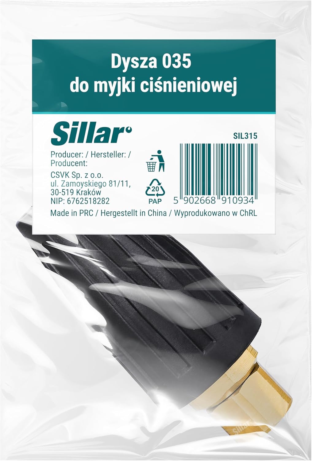 Sillar Turbodüse Rotordüsen Dreckfräse für Rohrreinigungsschlauch Hochdruckreiniger s kompatibel mit