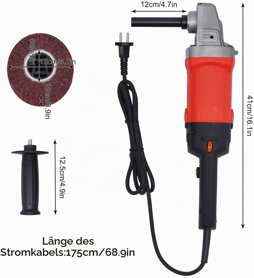 Satiniermaschine 220V | Schleifmaschine Polieren | Walzenschleif | 1400W | Rostfrei | Ergonomische Z