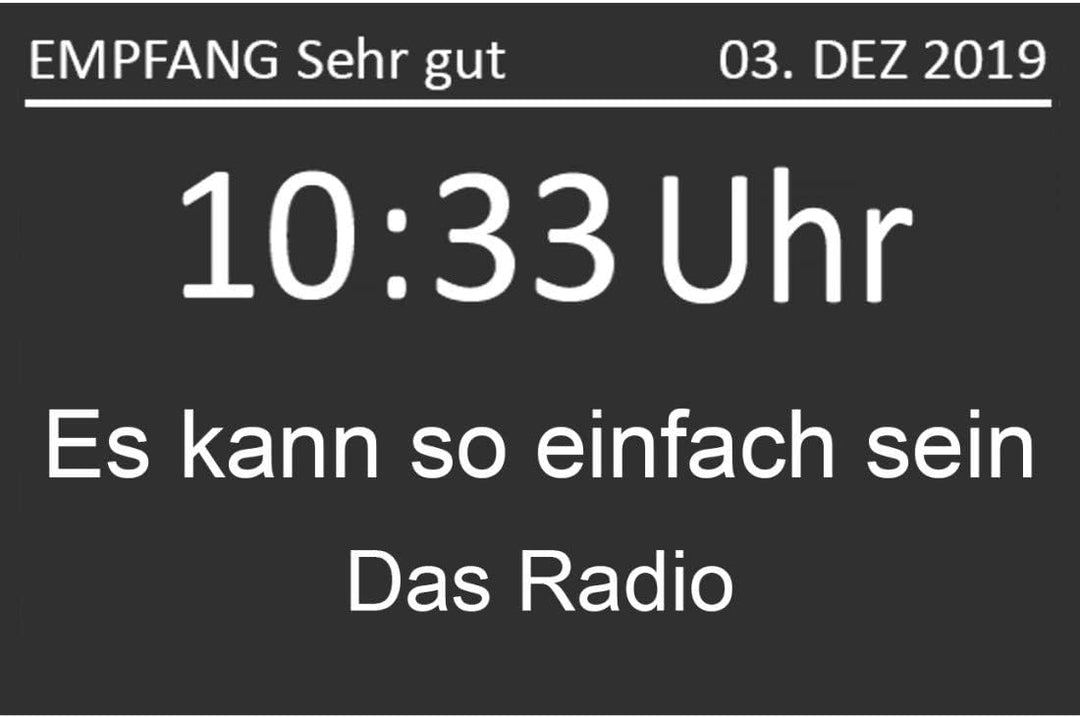 Hama DAB Radio mit DAB+/DAB und FM DR1000DE (Digitalradio mit grossem Display, Küchenradio mit einfa