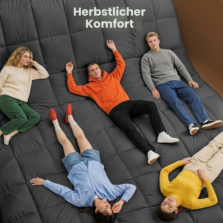 Utopia Bettdecke ohne Bezug, gesteppt und mit Ecklaschen, hypoallergen, Steppdecke mit Quadratsteppu