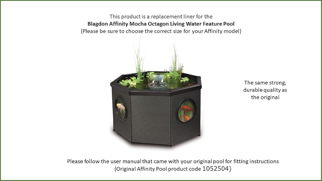 Blagdon Ersatzeinlage für den Affinity Mokka Octagon Living Wasserspiel Pool Mokka-achteckig, Mokka-