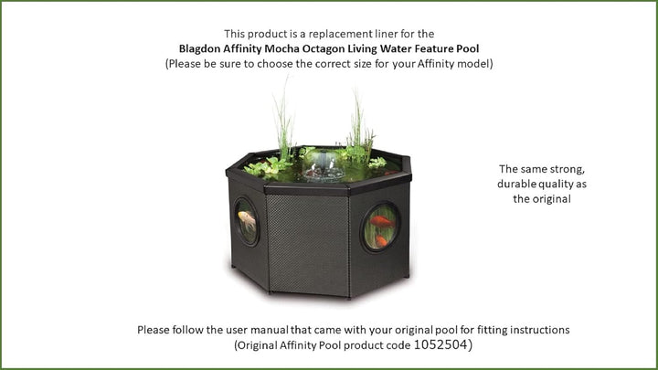 Blagdon Ersatzeinlage für den Affinity Mokka Octagon Living Wasserspiel Pool Mokka-achteckig, Mokka-
