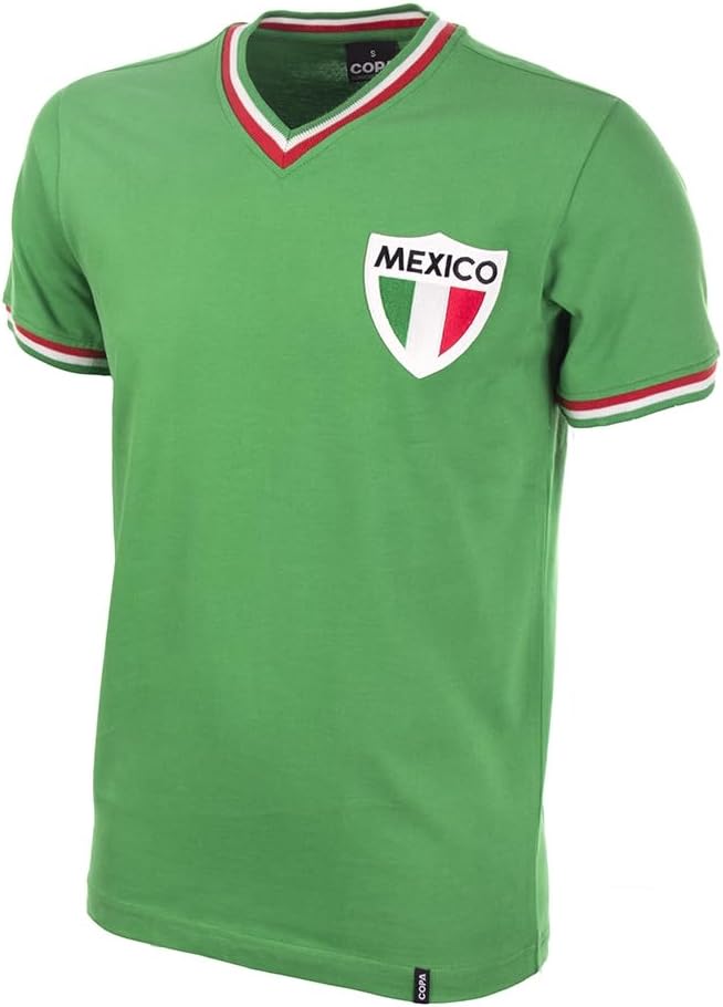 Copa Mexiko Pele Retro Fussball Trikot 1980'er Jahre XXL Vert/Blanc/Rouge, XXL Vert/Blanc/Rouge