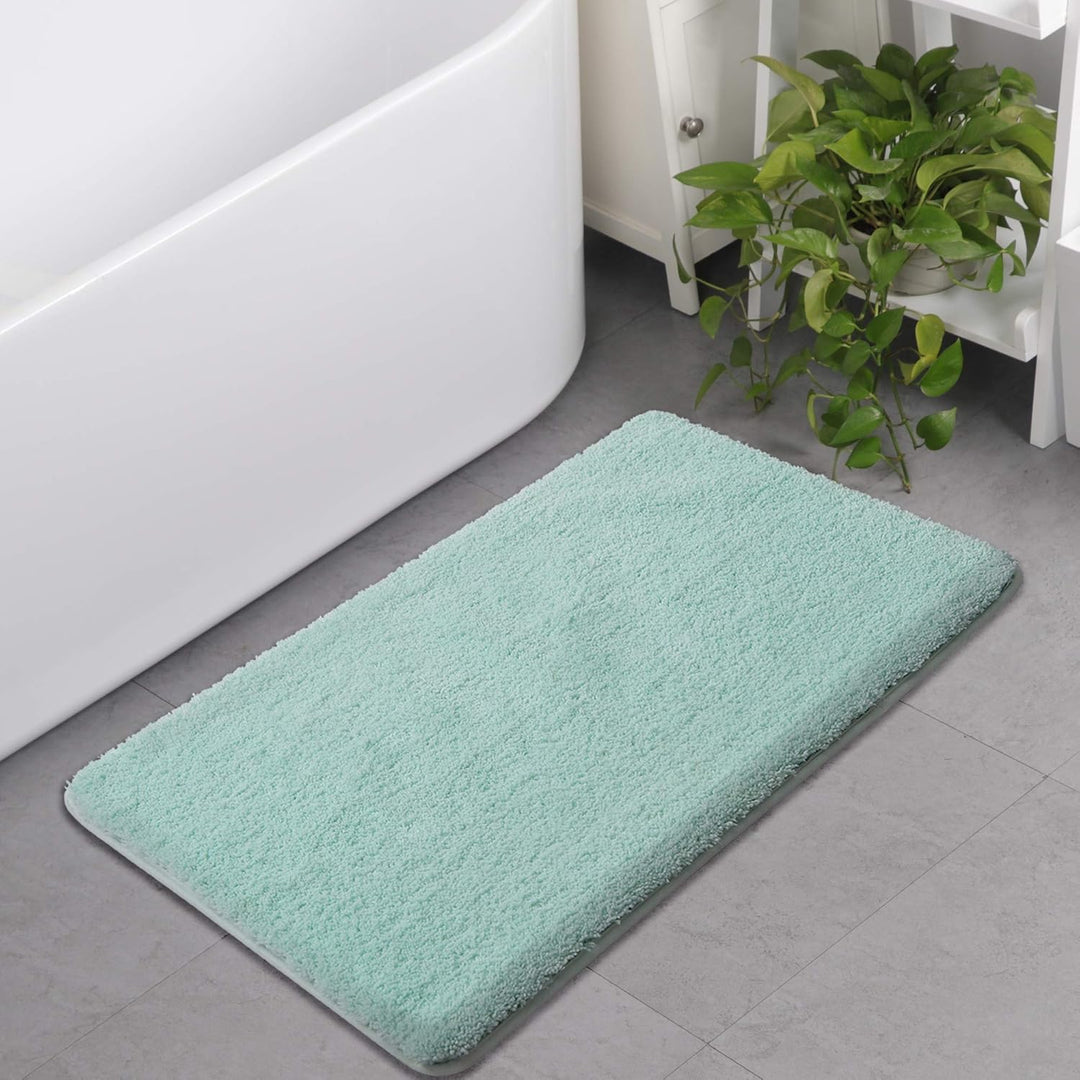 SFLXO Badematte 100cm x 60cm rutschfest-Badvorleger Maschinenwaschbar Anti-Rutsch Badteppich Weich W