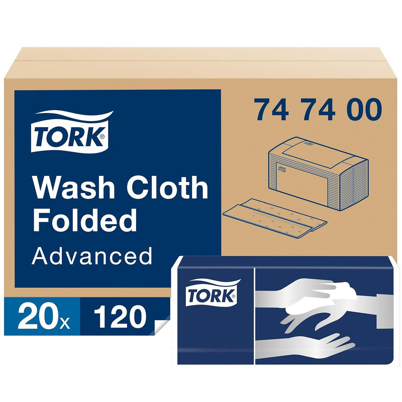 Tork 747400 Waschtuch Advanced 4-lagig / weiche Pflegetücher für die Pflege von Patienten / strapazi